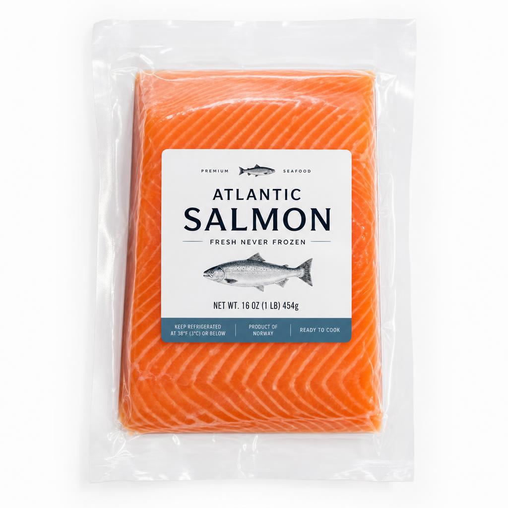 Fresh Atlantic Salmon Fillet 1 lb