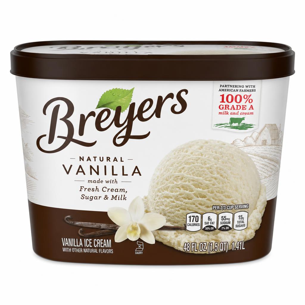 Breyers Natural Vanilla Ice Cream 48 oz