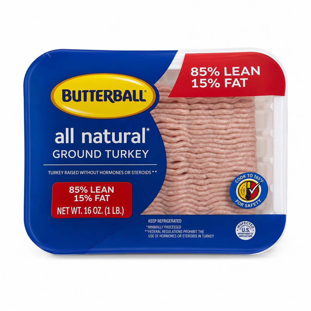 Butterball All Natural Ground Turkey 85/15 1 lb