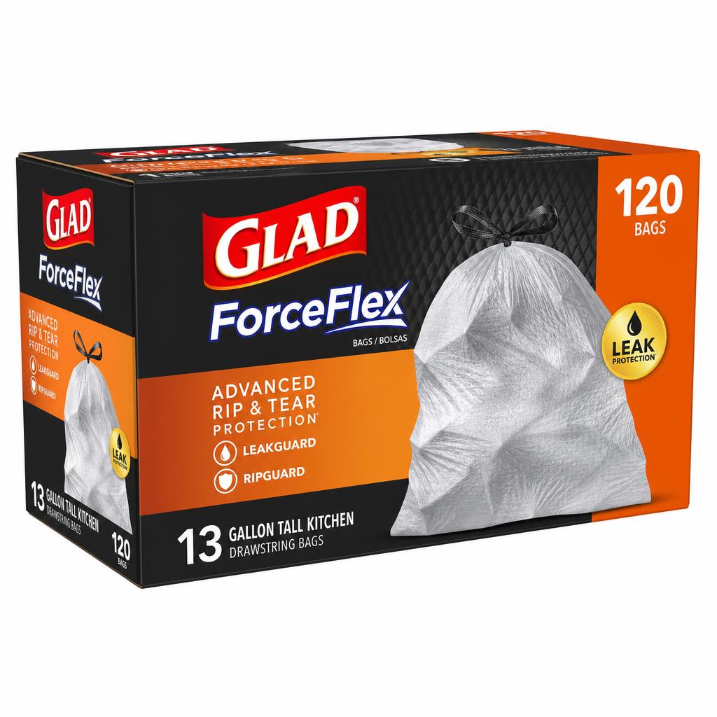 Glad ForceFlex Tall Kitchen Bags 120 ct