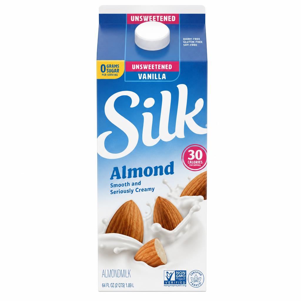 Silk Unsweetened Vanilla Almond Milk 64 oz