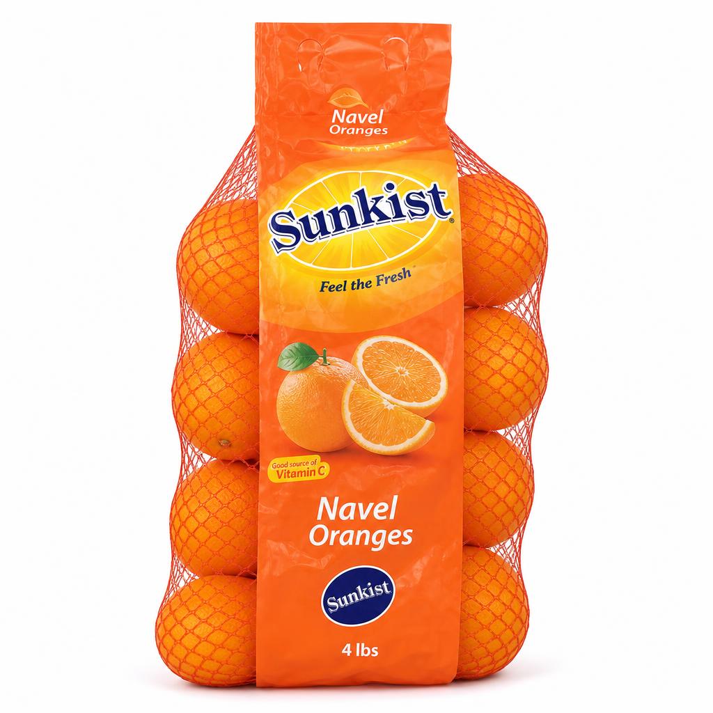 Sunkist Navel Oranges 4 lb Bag