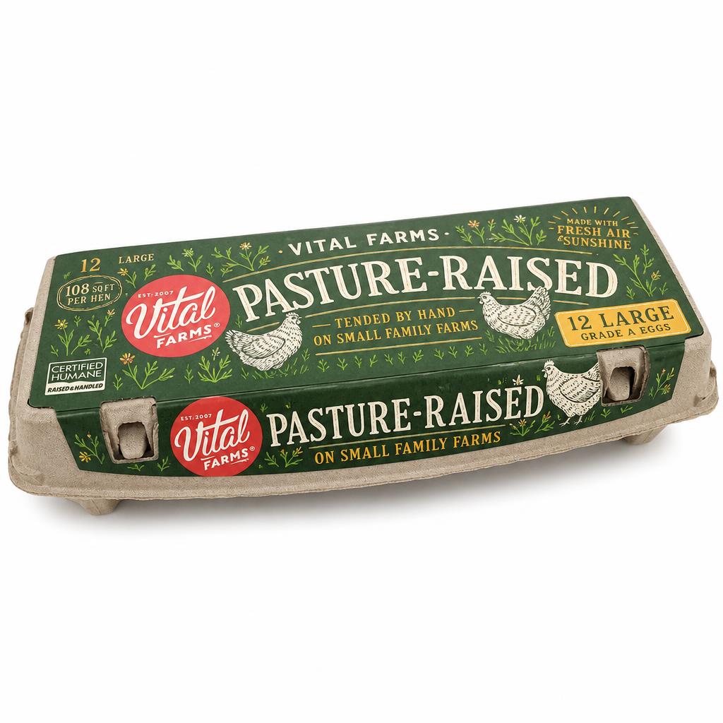 Vital Farms Pasture-Raised Large Brown Eggs 12 ct